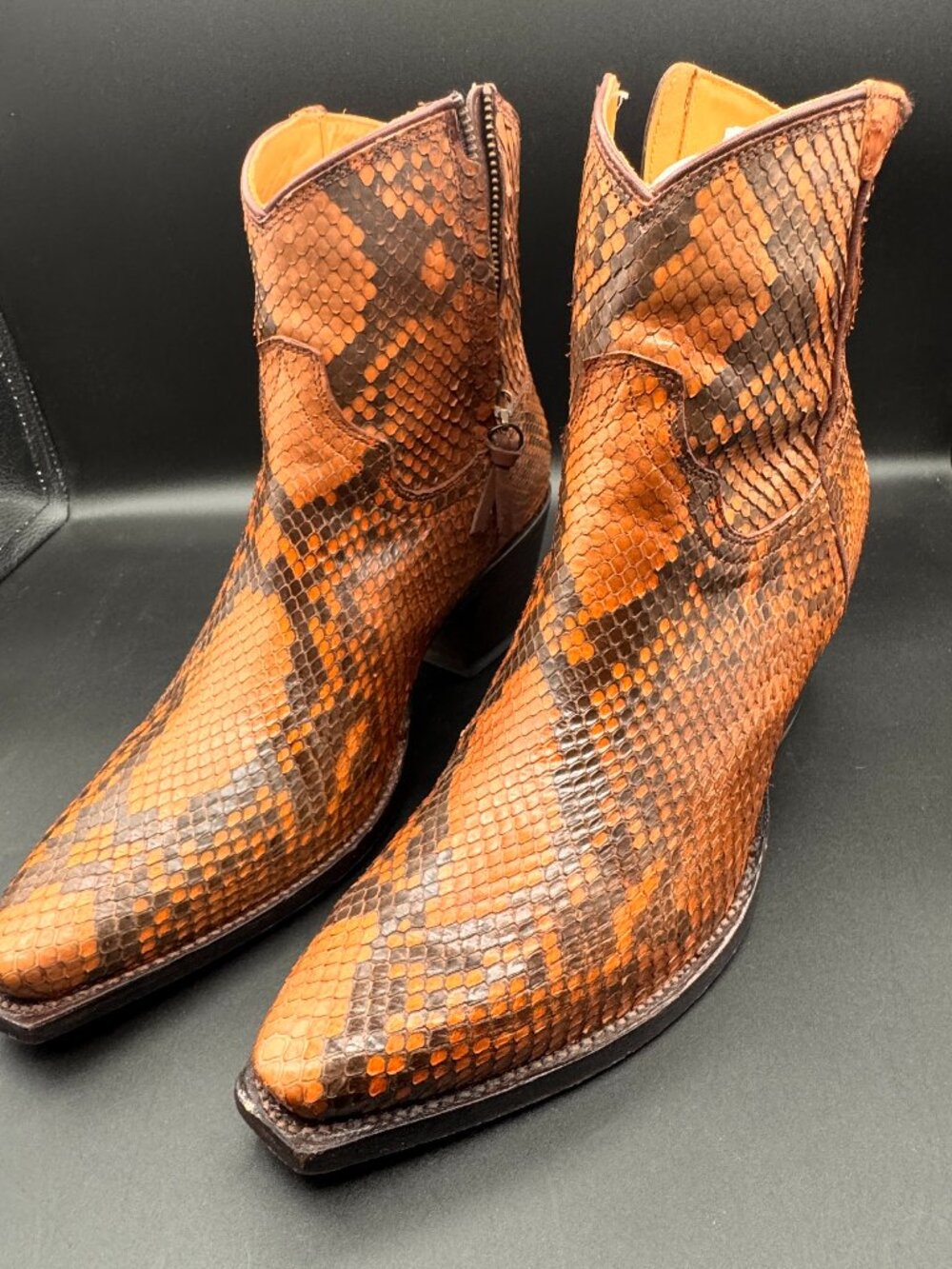 Limited Edition Tecovas “The Zoey” Genuine Python Leather Western Boots